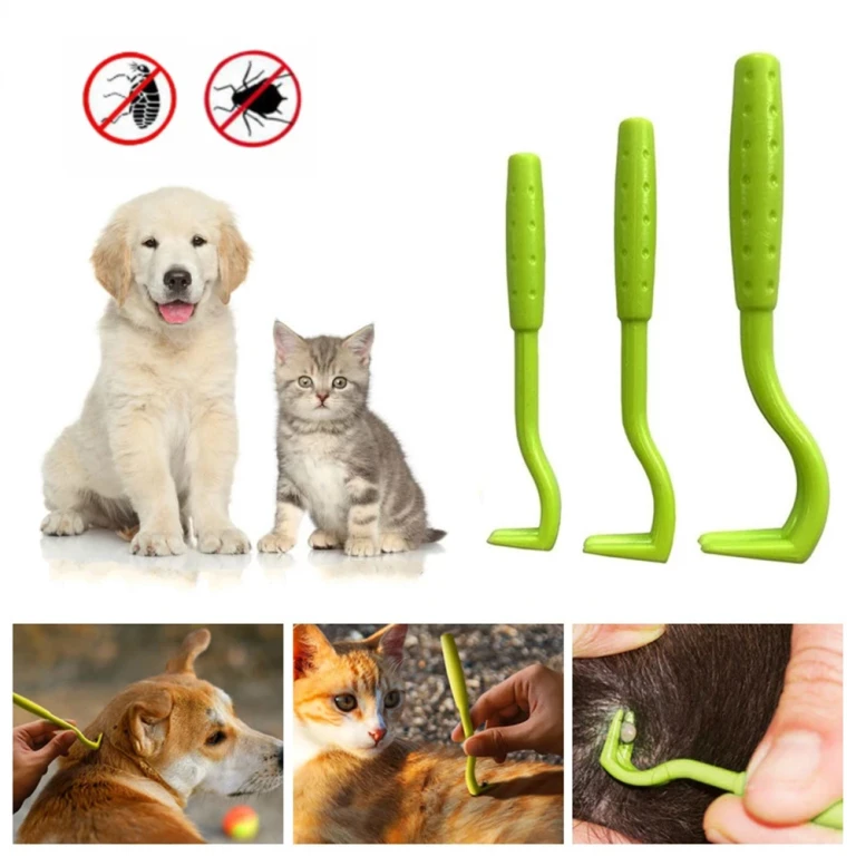 Advanllent 3 Sizes Tick Removal Tool For Dogs, Cats, Plastic Flea And Tick Remover, Flea And Tick Grabber
