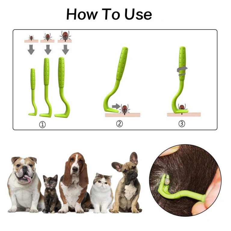 Advanllent 3 Sizes Tick Removal Tool For Dogs, Cats, Plastic Flea And Tick Remover, Flea And Tick Grabber