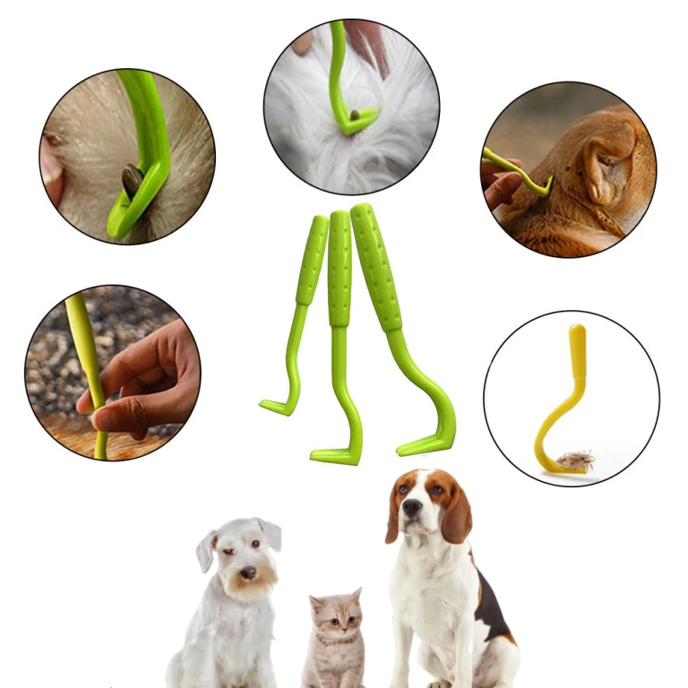 Advanllent 3 Sizes Tick Removal Tool For Dogs, Cats, Plastic Flea And Tick Remover, Flea And Tick Grabber