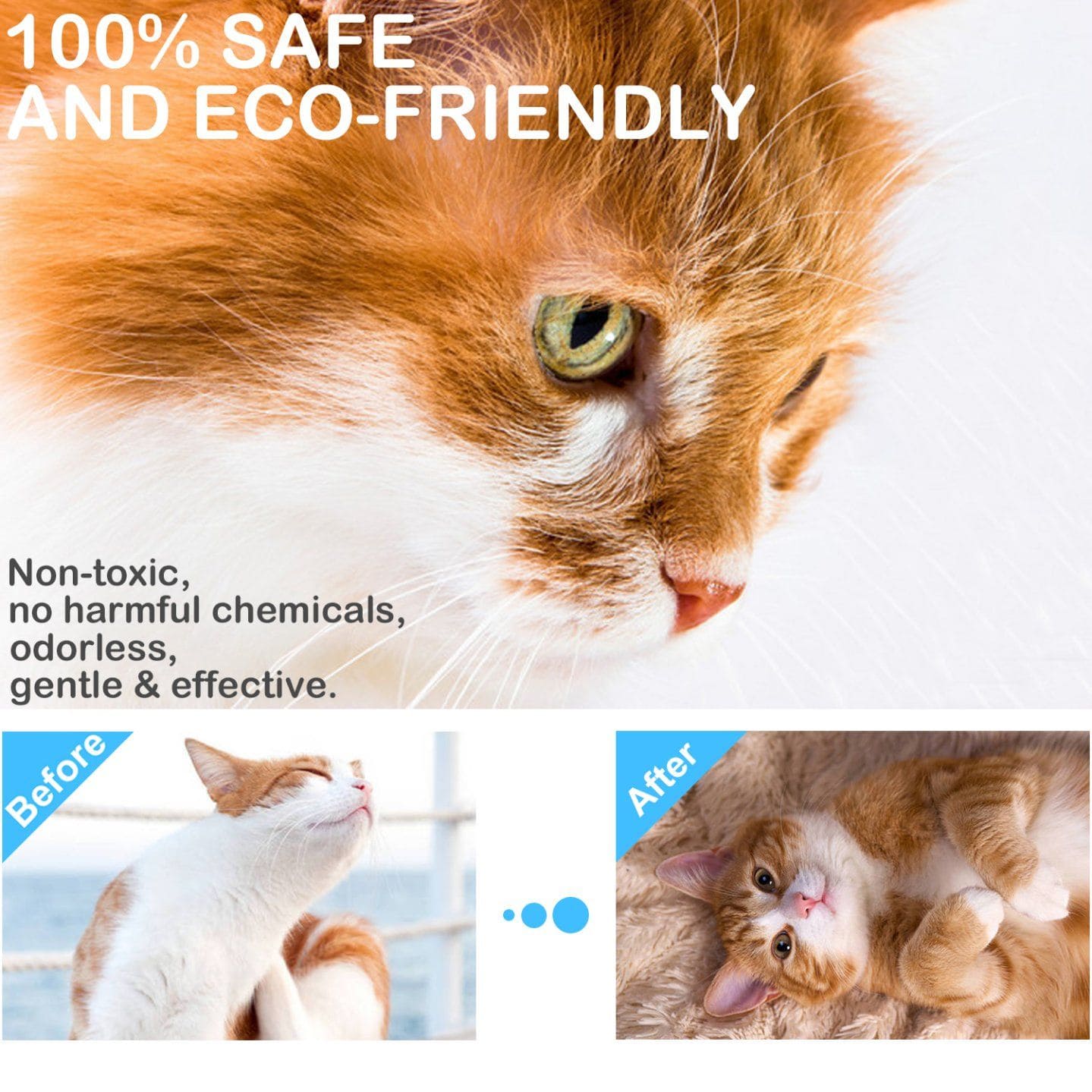 Advanllent Cat Calming Spray (60ML), Calming Pheromones For Cats - A Solution Recommended By A Veterinarian - Help Relieve Anxiety