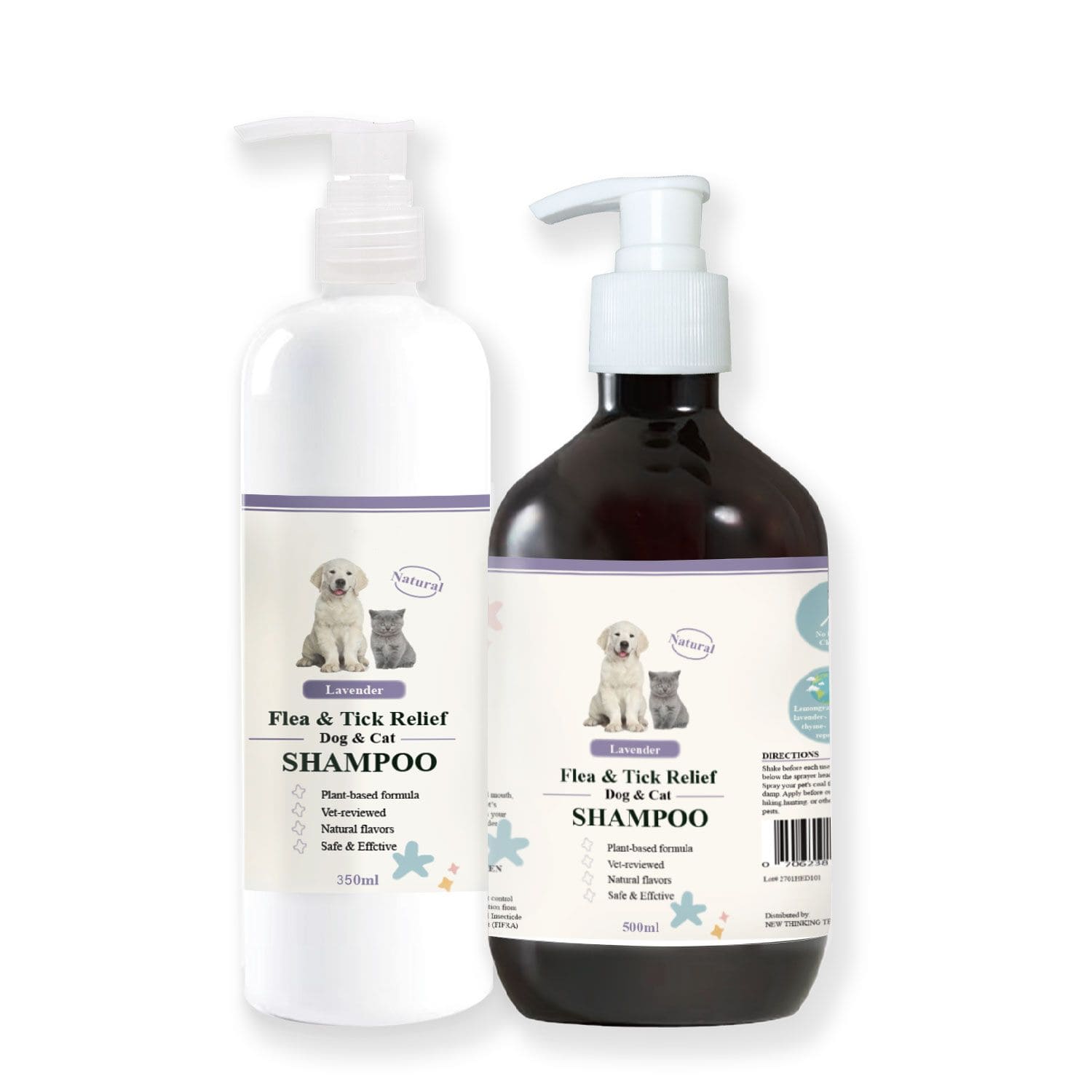 Advanllent Hypoallergenic & Natural Essential Oil Flea Shampoo For Dogs - Effective And Gentle Pet Care Solution