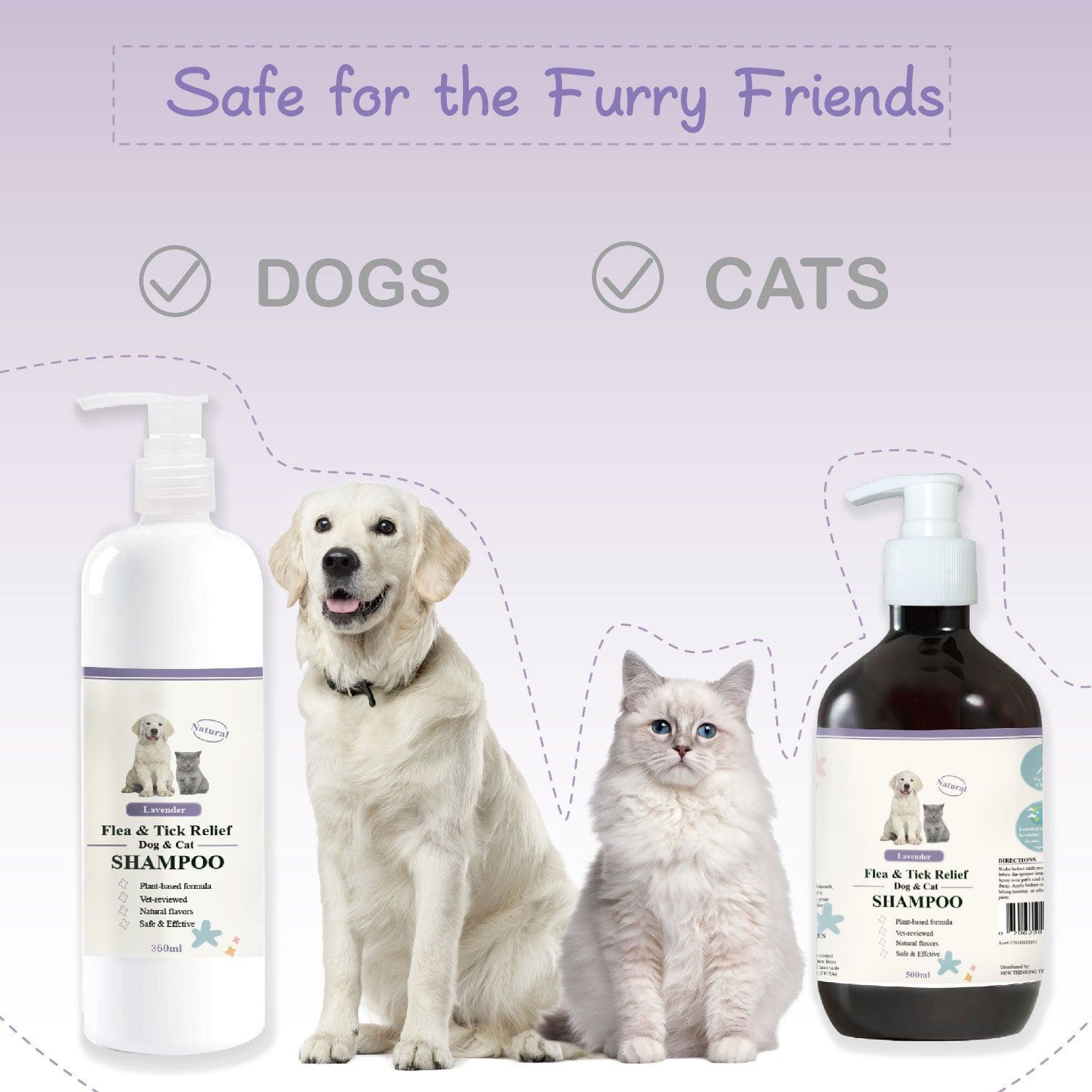 Advanllent Hypoallergenic & Natural Essential Oil Flea Shampoo For Dogs - Effective And Gentle Pet Care Solution