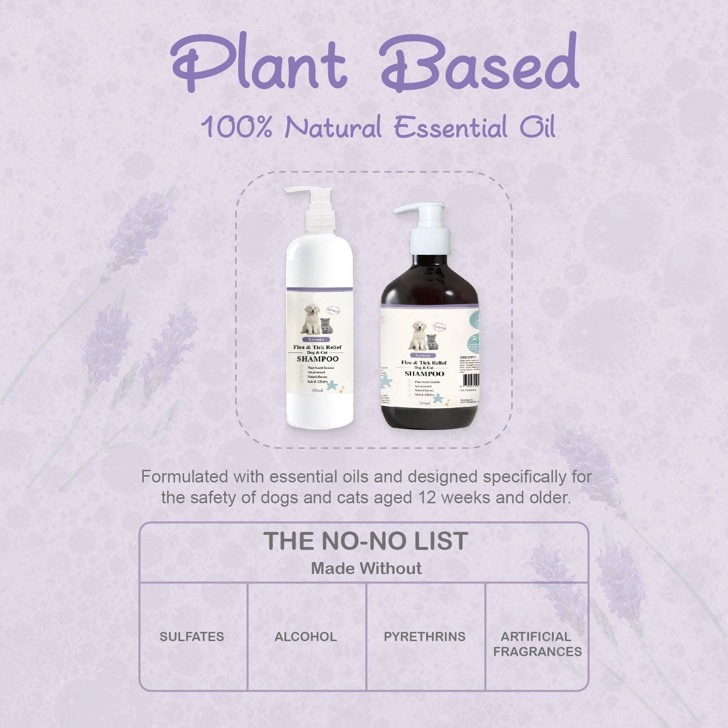 Advanllent Hypoallergenic & Natural Essential Oil Flea Shampoo For Dogs - Effective And Gentle Pet Care Solution